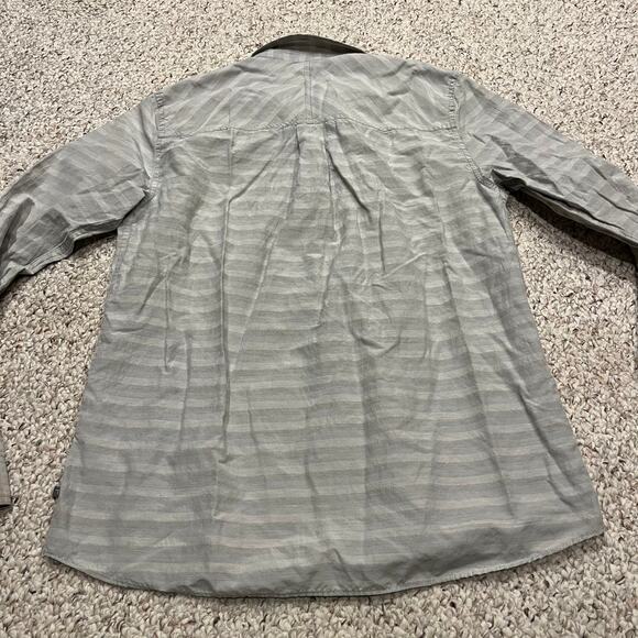 Toad & Co Men's Wanderer Long Sleeve Button Down Shirt Sz M Gray Outdoor Hike - Picture 9 of 9